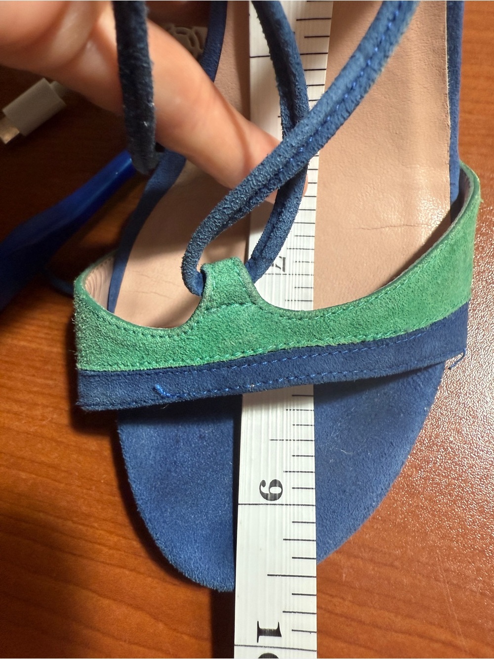 Stuart Weitzman Razzle Multicolor Suede Lace Up Stiletto Sandals Size 7 - Picture 13 of 16